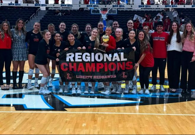 Liberty Volleyball Team Sweeps Lovejoy, Advances to State Semifinals