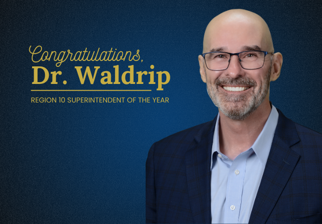 Dr. Mike Waldrip Named Superintendent of the Year by Region 10