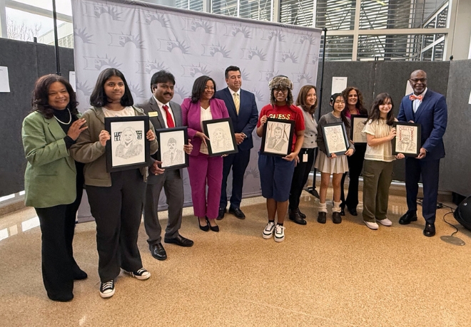 Vandeventer Art Students Honor Trustees With Meaningful Portraits