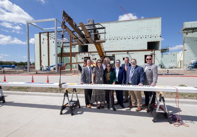 Frisco ISD Celebrates VPAC With Topping-Off Ceremony