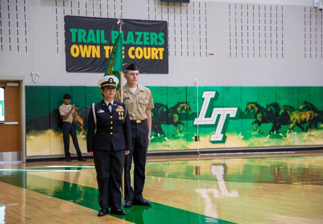Lebanon Trail’s Navy JROTC Conducts Annual Military Inspection