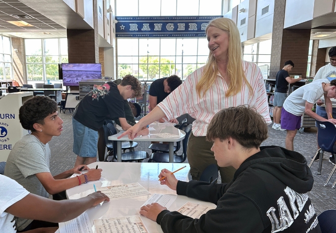 Lone Star Library Sets Scene of Drama, as Part of English Lesson